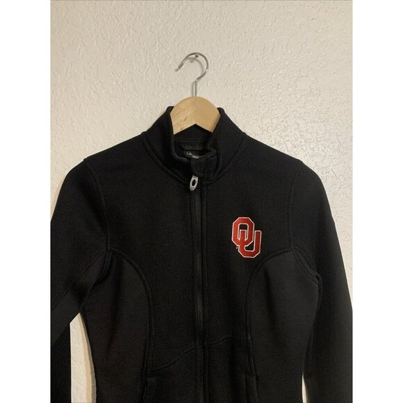 Spyder Womens Black Slim Jacket OU Logo Embroidered Sz S Boomer Sooner Sportcore - Picture 5 of 11